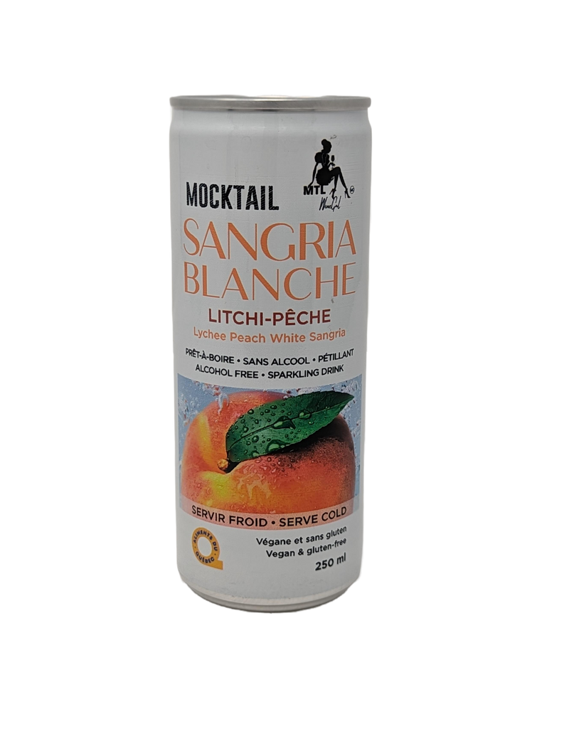 Mocktail sangria blanche litchi-pêche