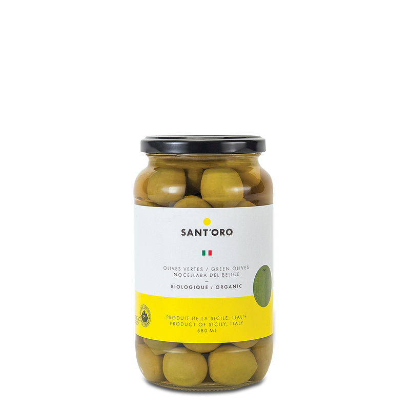 Olives Vertes Bio Santoro 580ml